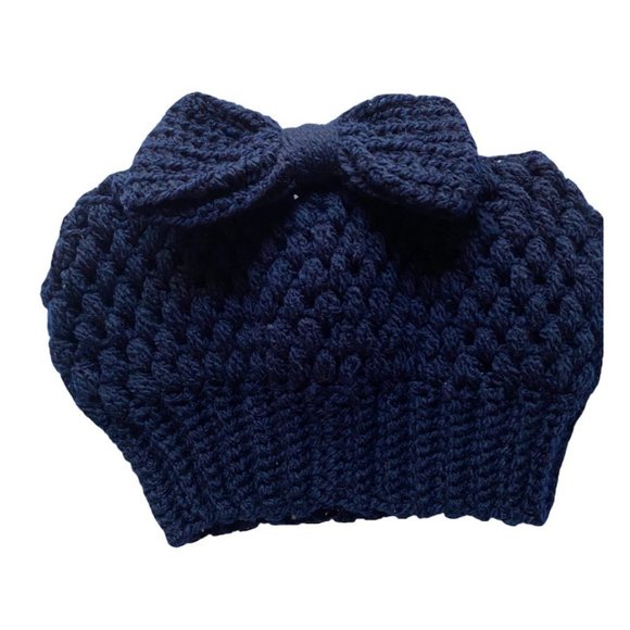 Handmade Horsetail Womens Knitted Beanie - Picture 3 of 10